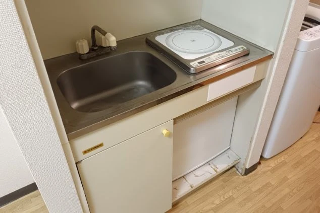 リゾートバイト寮のキッチンの画像。