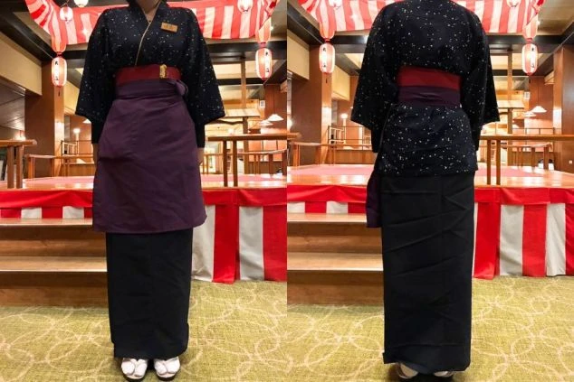 仲居・接客係のリゾートバイトの制服画像。