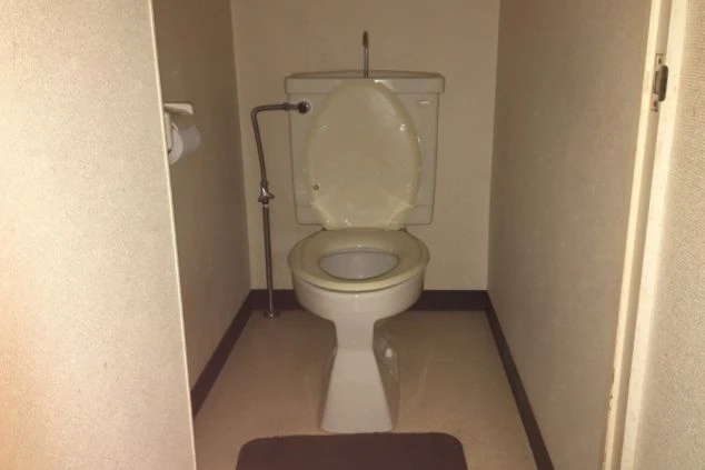 リゾートバイトの寮(2LDKタイプ)のトイレ。バスルームから独立した、清潔な個室タイプです。