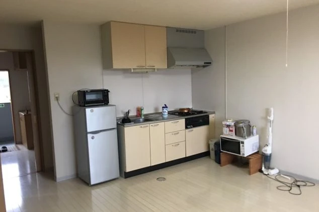 鹿児島県・屋久島エリアでリゾートバイトする人が住み込む寮内キッチンの画像