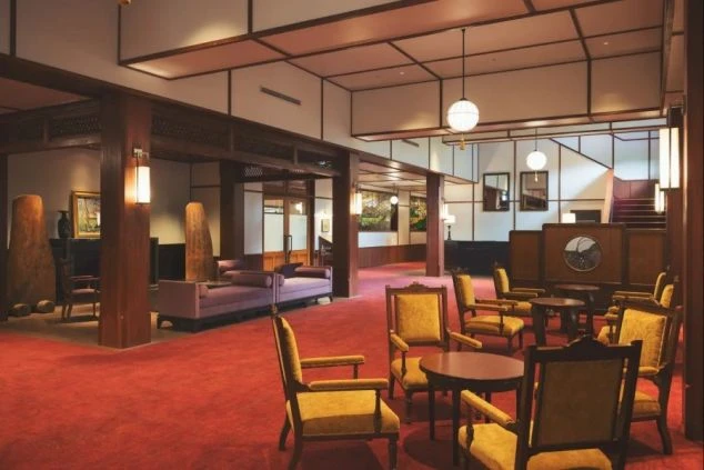 長野県・軽井沢のホテル内観の画像。