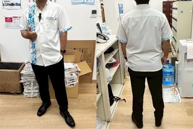 リゾートバイトのフロントの制服（男女同じ）