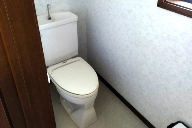 リゾートバイトの個室寮の部屋にあるトイレの画像。