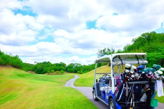 長野県軽井沢のゴルフ場の画像。