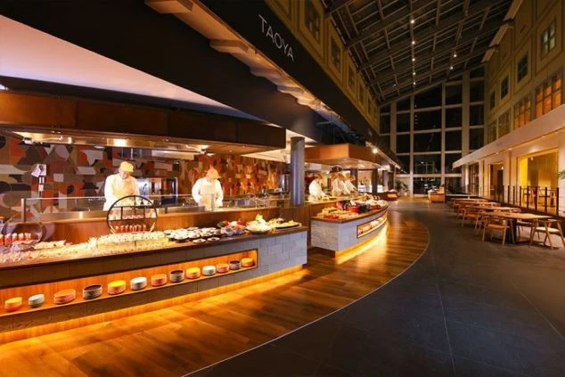 リゾートバイトの就業先の食事会場の様子。この空間が職場となります。