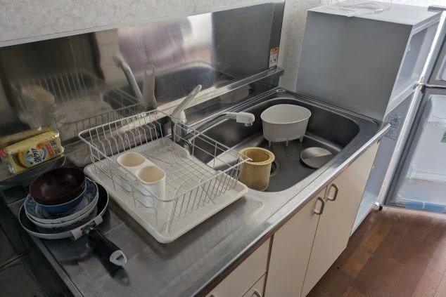 ワクトリスタッフが撮影した個室寮・部屋内・リビング・キッチン