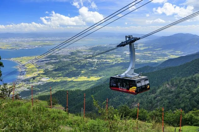 滋賀県_琵琶湖_びわ湖バレイ_夏_ロープウェイの画像