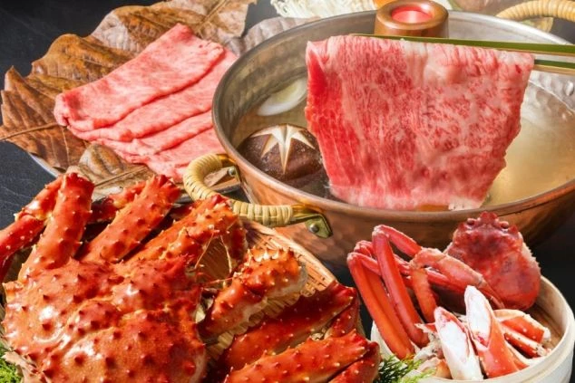 リゾートバイトの勤務先飲食店で提供している北海道の海鮮の画像。