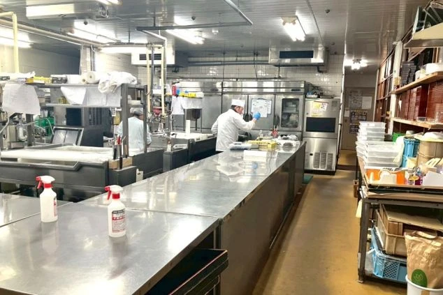 ワクトリ社員が撮影した施設の厨房の写真。