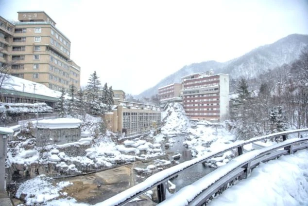 北海道札幌市にある大通公園を上空から撮影した画像。中央に緑豊かな公園があり、その両脇にはビルや道路が広がっている。都会の中でも自然を楽しめるリゾートバイトの風景の画像。