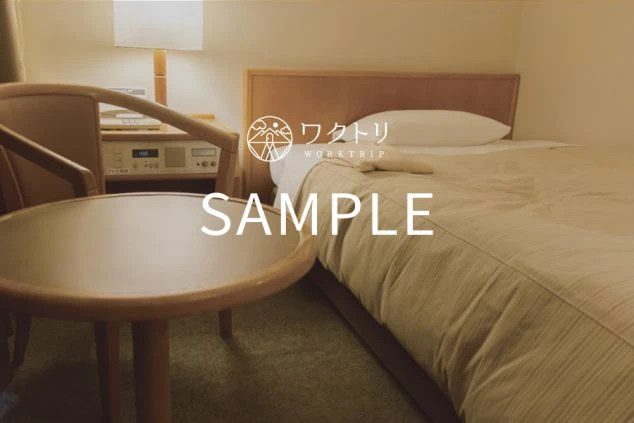 リゾートバイトの寮の個室内のサンプル画像。