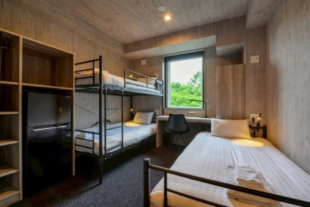 リゾートバイトの寝室画像