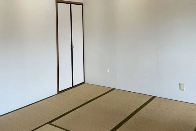 洋室のリビングルームにある和室の空間。細めのクローゼットもありちょっとした癒し空間にできそう