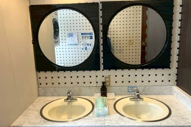 ワクトリ社員が撮影した寮の洗面所の写真。