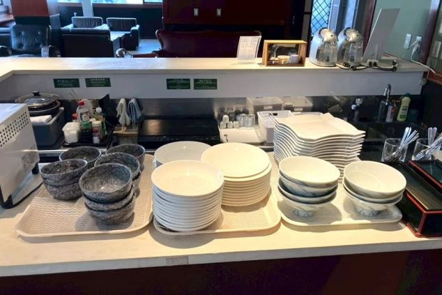 ワクトリ社員が撮影した施設の共同キッチンの写真。