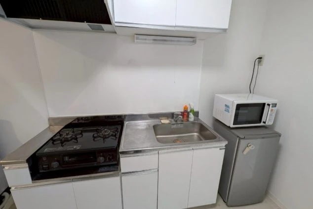 キレイなアパートタイプの完全個室寮のキッチンの画像