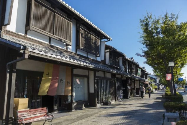 彦根の夢京橋キャッスルロード。古き良き街並みが残っている。