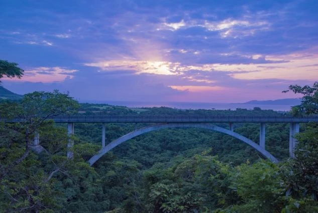 夕暮れのバンナ公園からの景色。